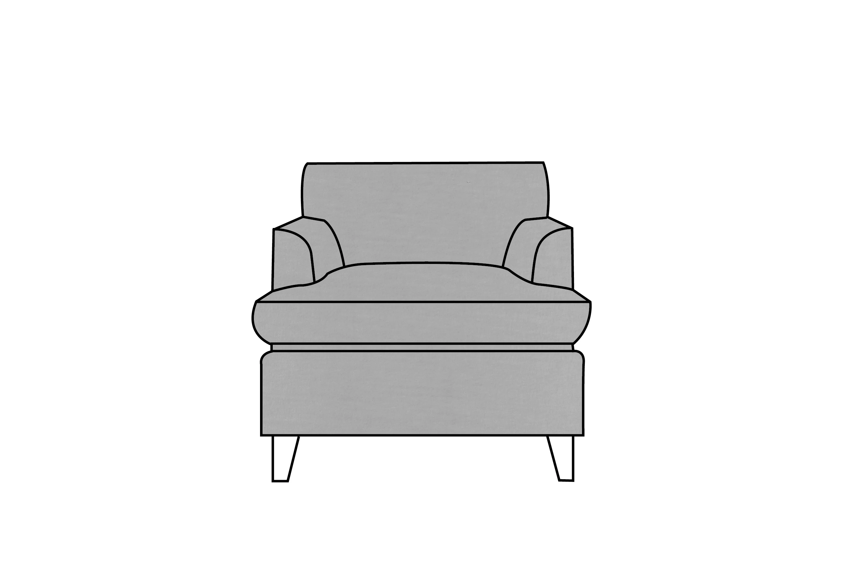 Positano | Armchair Extra Loose Cover | Capri Light Grey